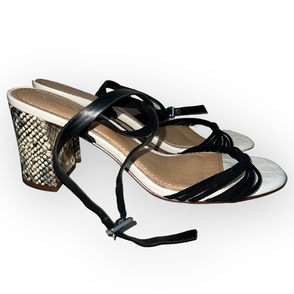 Gibson Latimer | Strap Block Heel with Cordelia Suede Size 9.5 - Picture 4 of 8